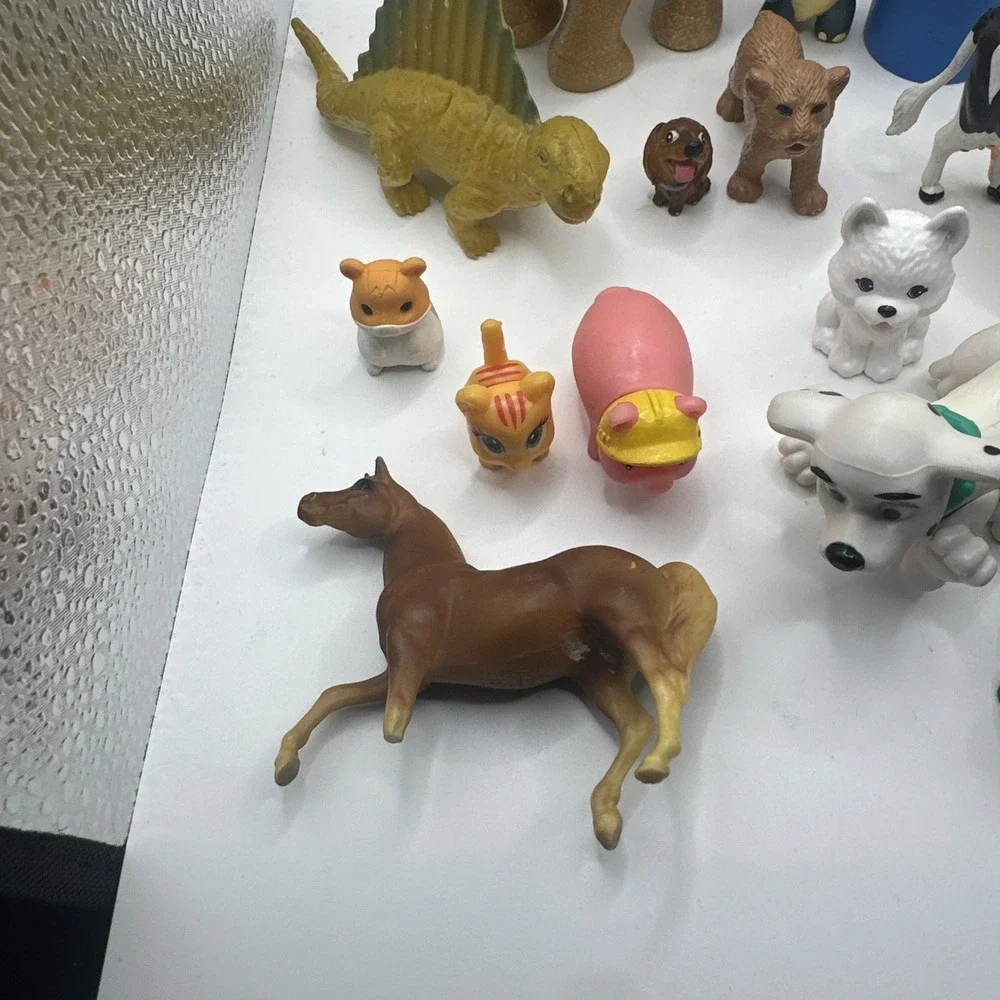 Mixed Animal Toy Figure Lot Farm Jungle Dinosaur Dog Cat Horse Unicorn Safari